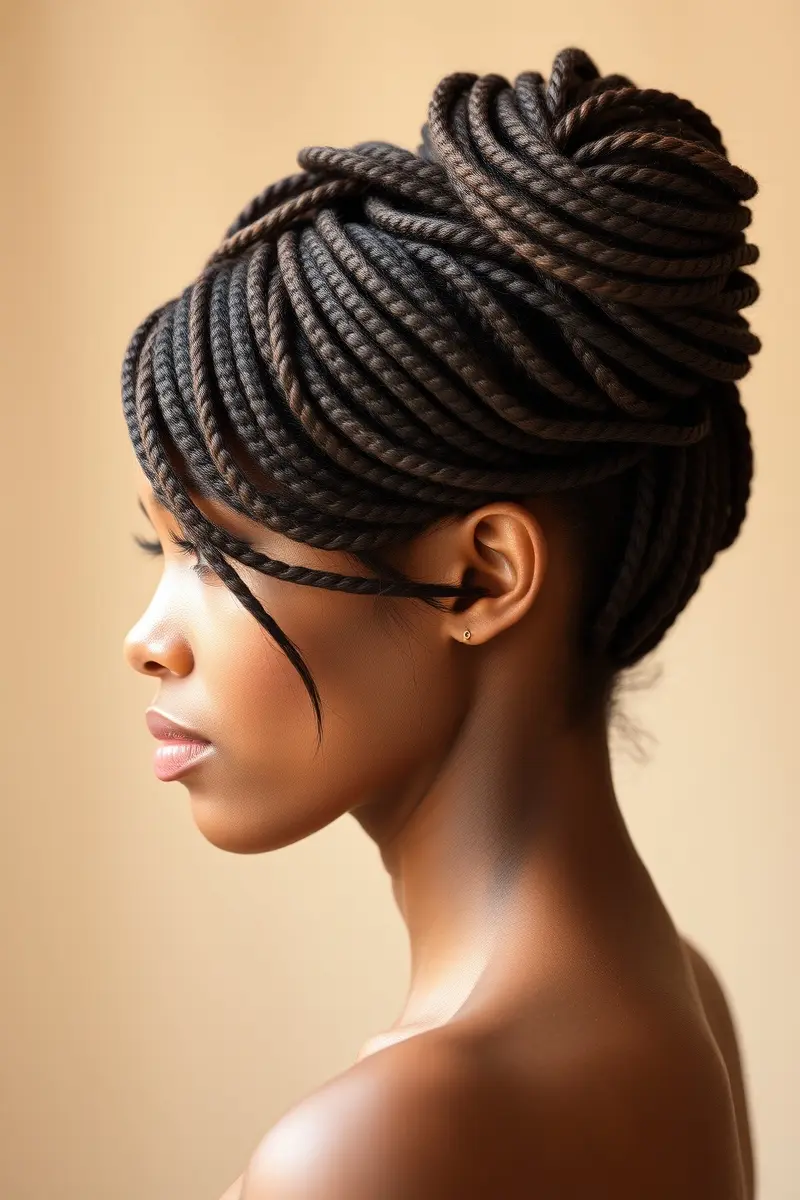 1. Elegant Loc Updo
