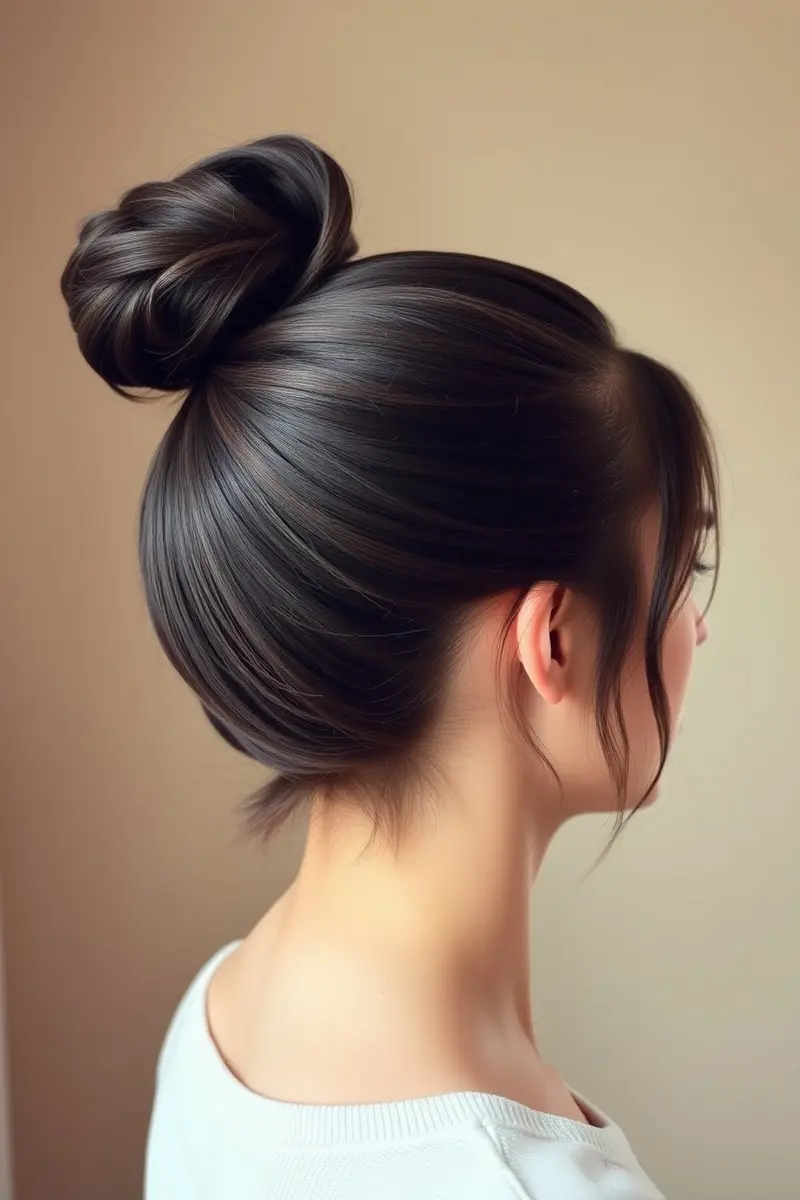 11. High Pony-to-Bun Updo