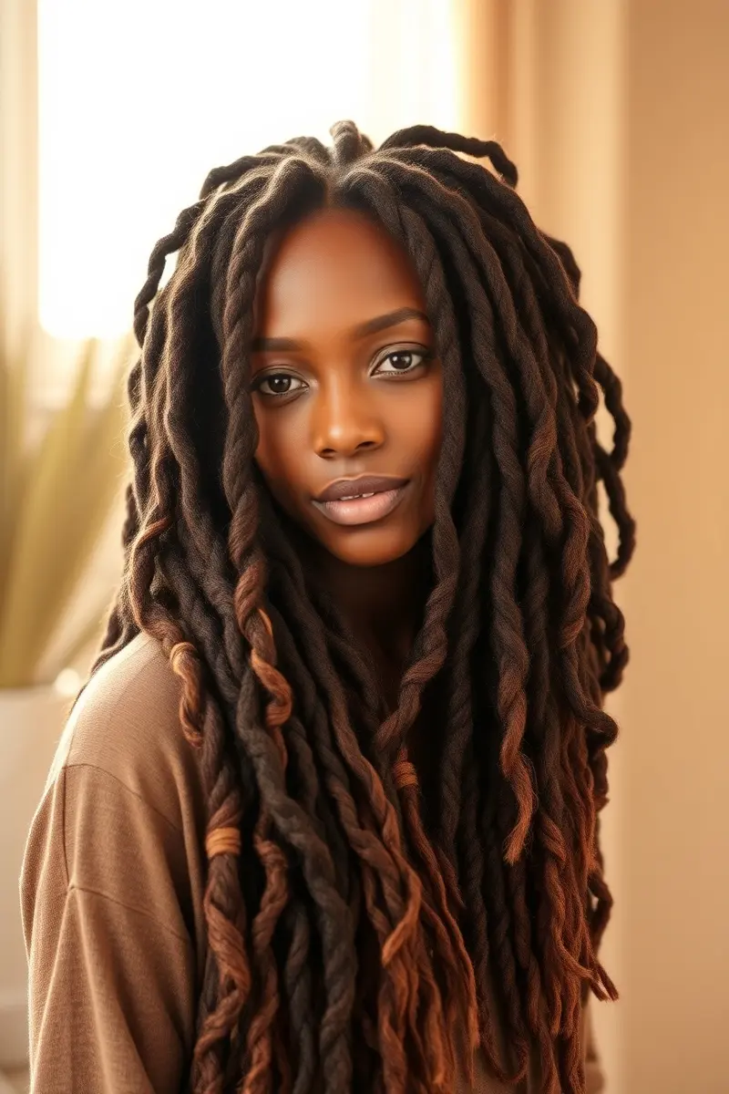 2. Boho Faux Locs: Free-Spirited & Textured