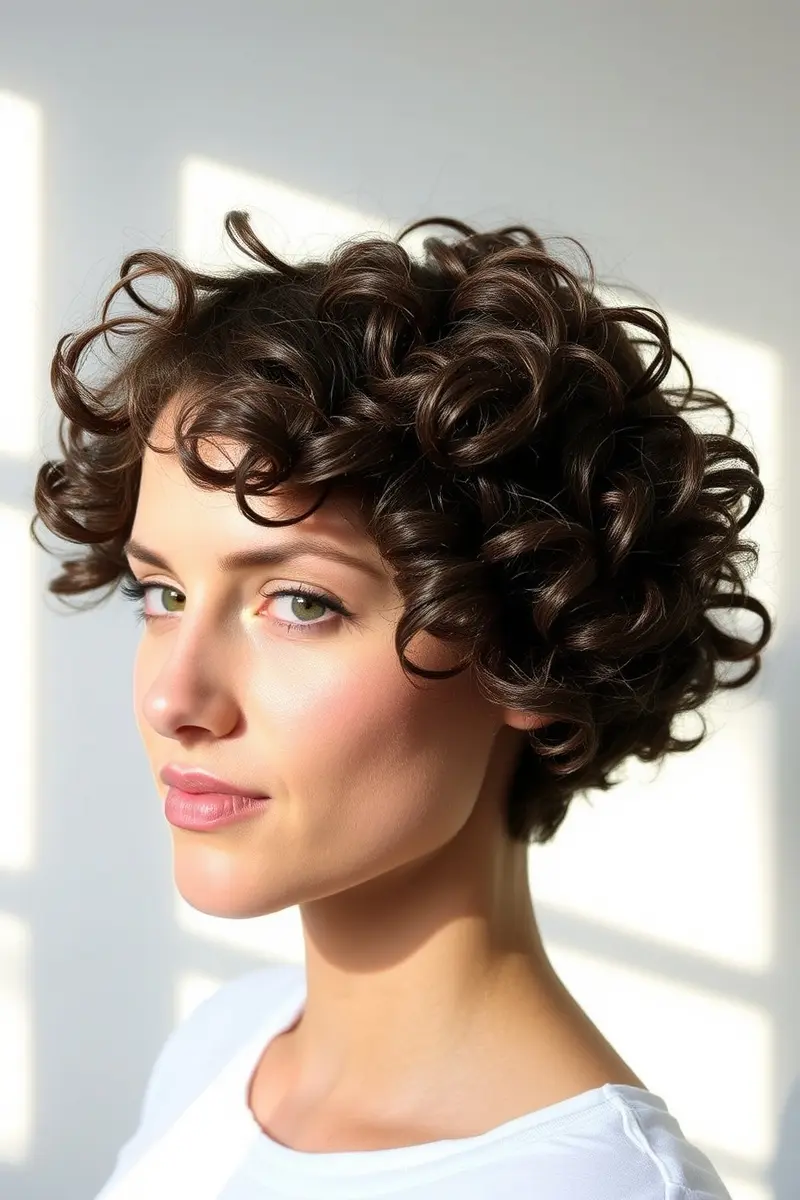 2. Chic Curly Pixie Cut