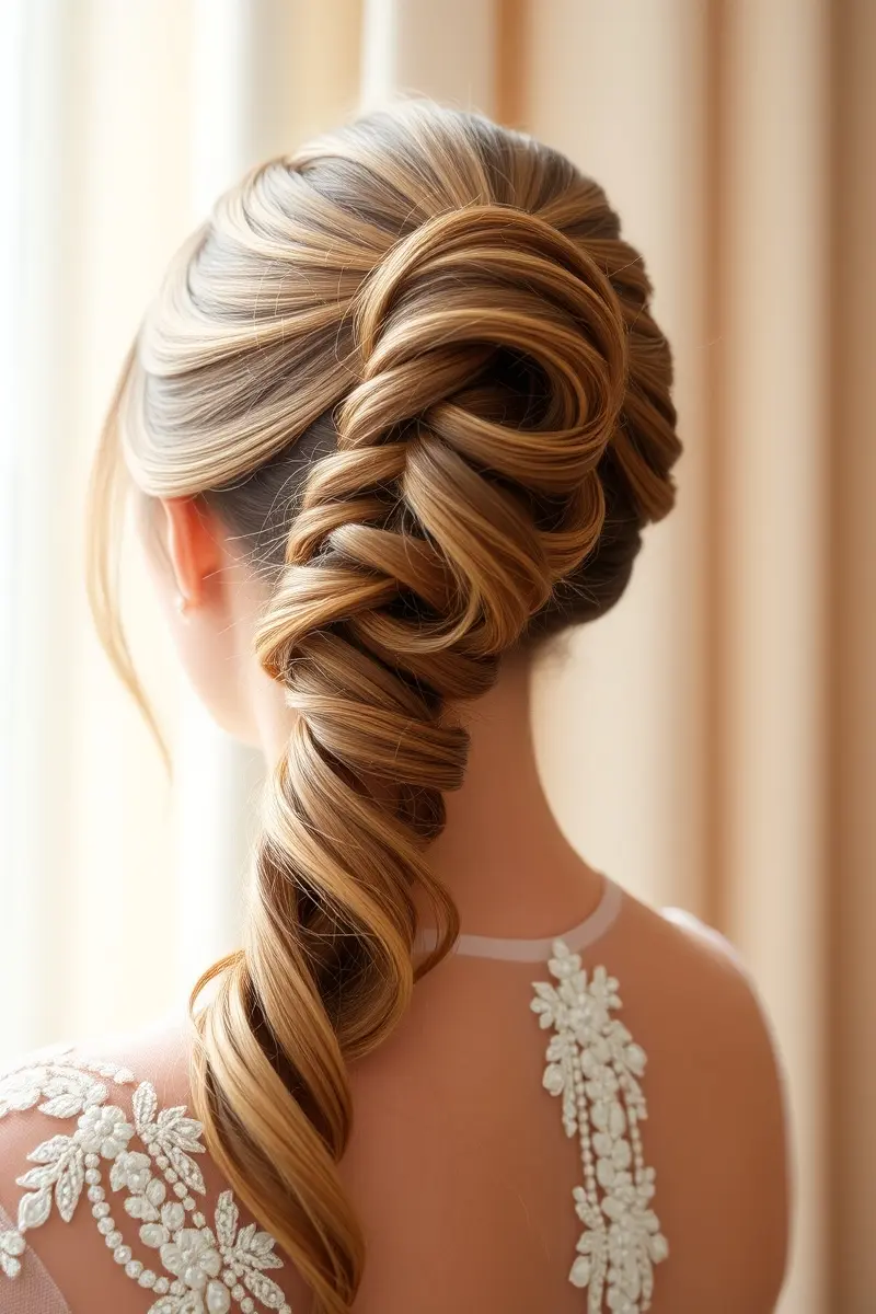 4. Sleek Ponytails for Modern Brides