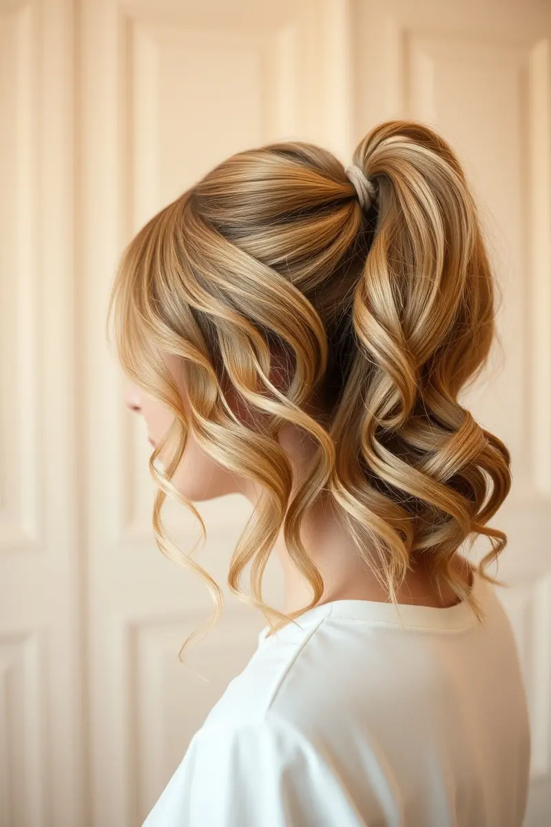 6. Wavy Ponytail or Updo