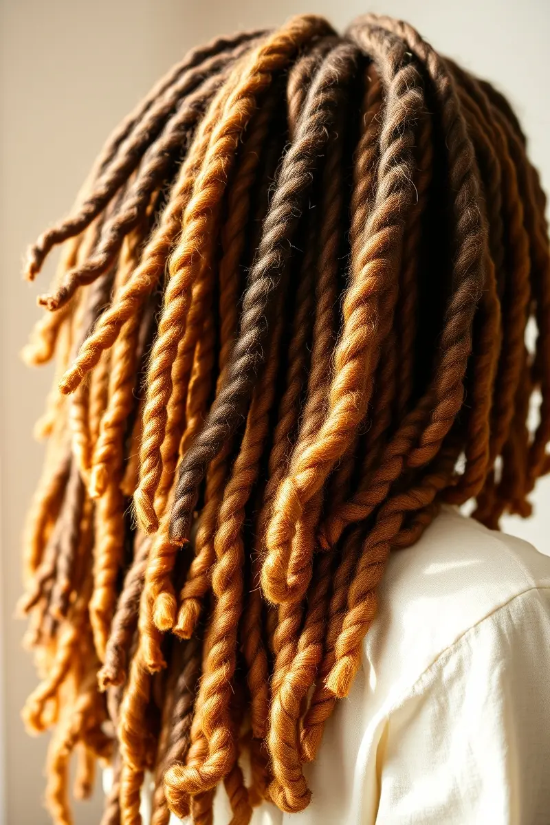 7. Locs with Color Accents (Ombre/Highlights)