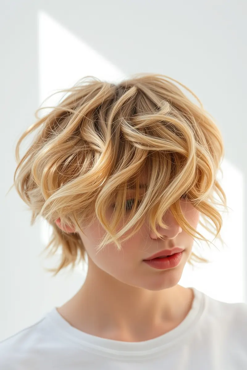 7. Short Wavy Pixie or Bob