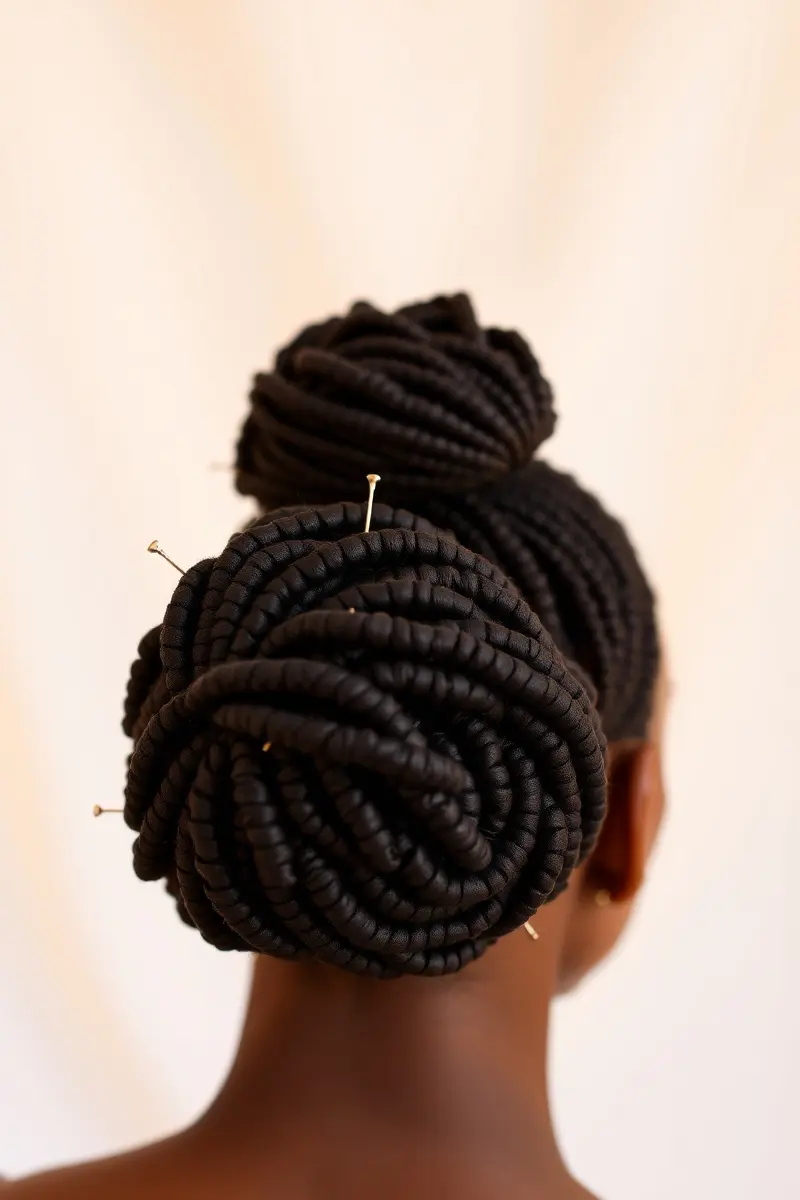 8. Petal/Rose Loc Buns