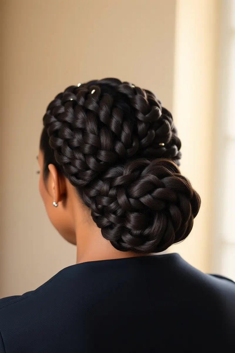 Elegant Box Braid Updos