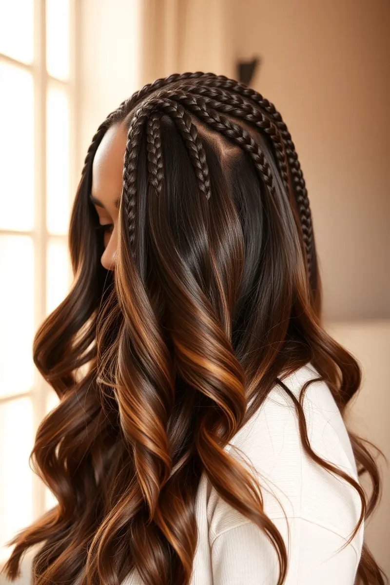 Half-Up, Half-Down Box Braids