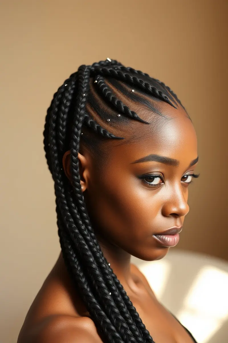 Idea 10: Cornrows into an Updo