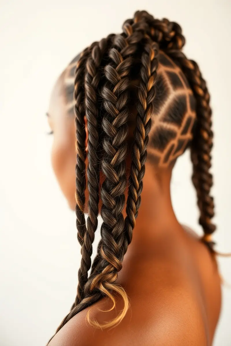 Idea 5: Protective Box Braids and Knotless Braids