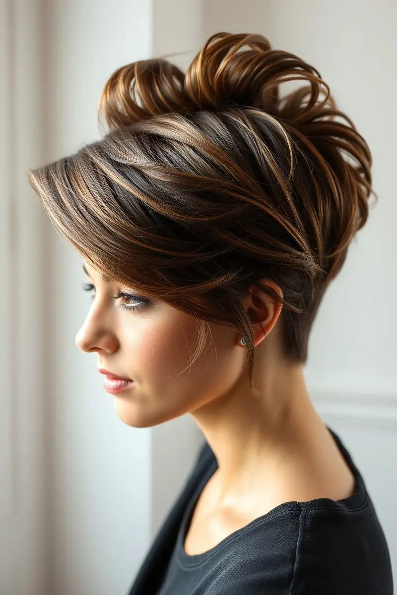 Idea 7: Faux Hawk with Pinned Sides