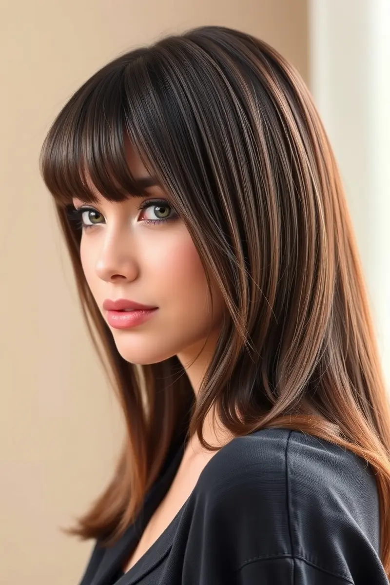 The Iconic 'Curtain Bangs'