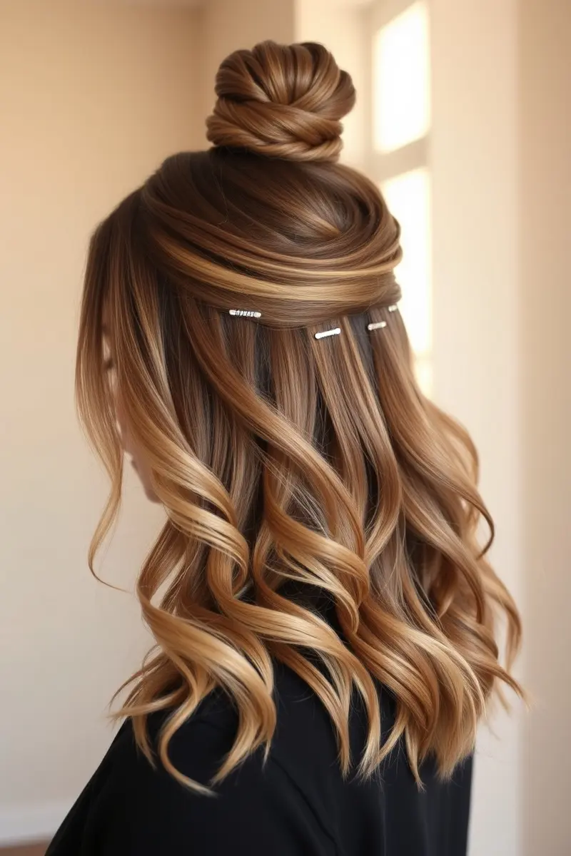 5. Chic Half-Up Bun