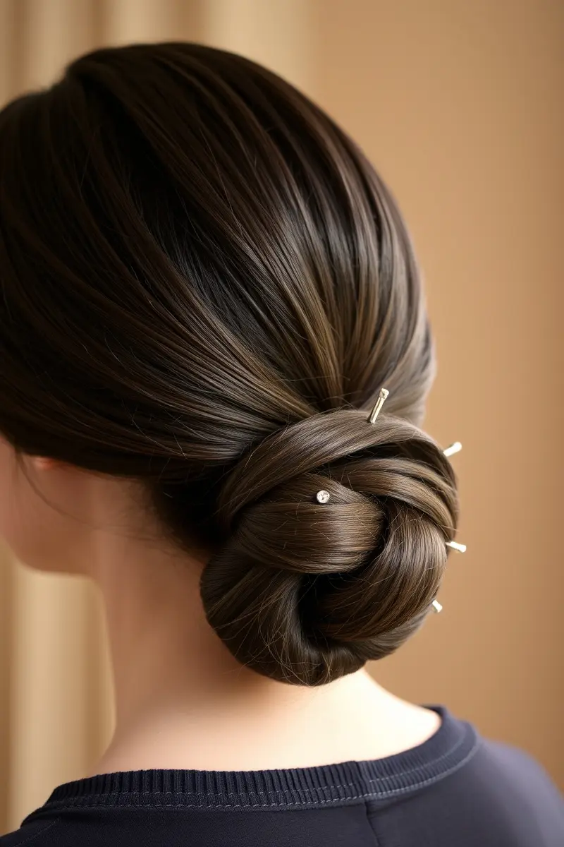 8. Elegant Chignon Bun