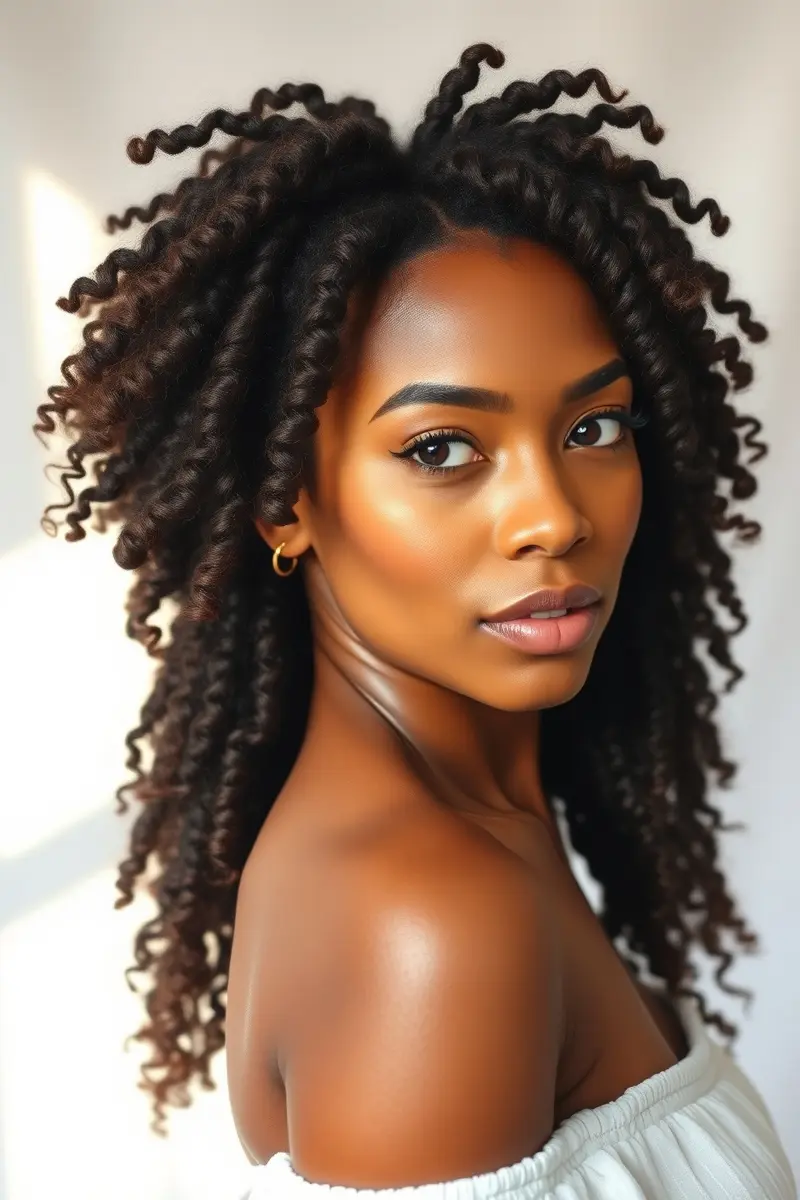 Idea 5: Afro with Twist-Out or Braid-Out