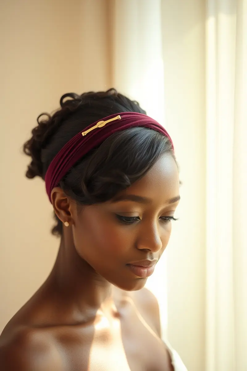 Idea 7: Afro with Accessories (Headbands, Scarves, Clips)