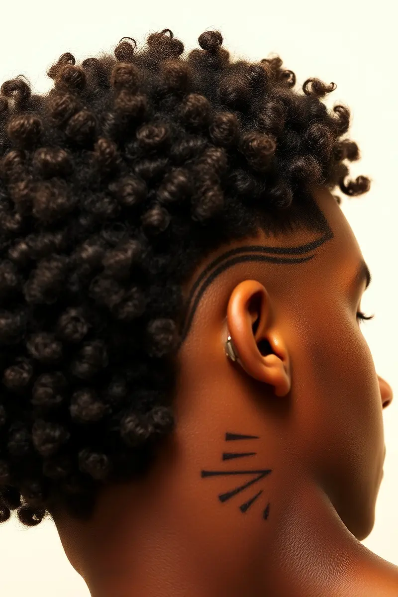 Idea 9: Shaved Sides Afro