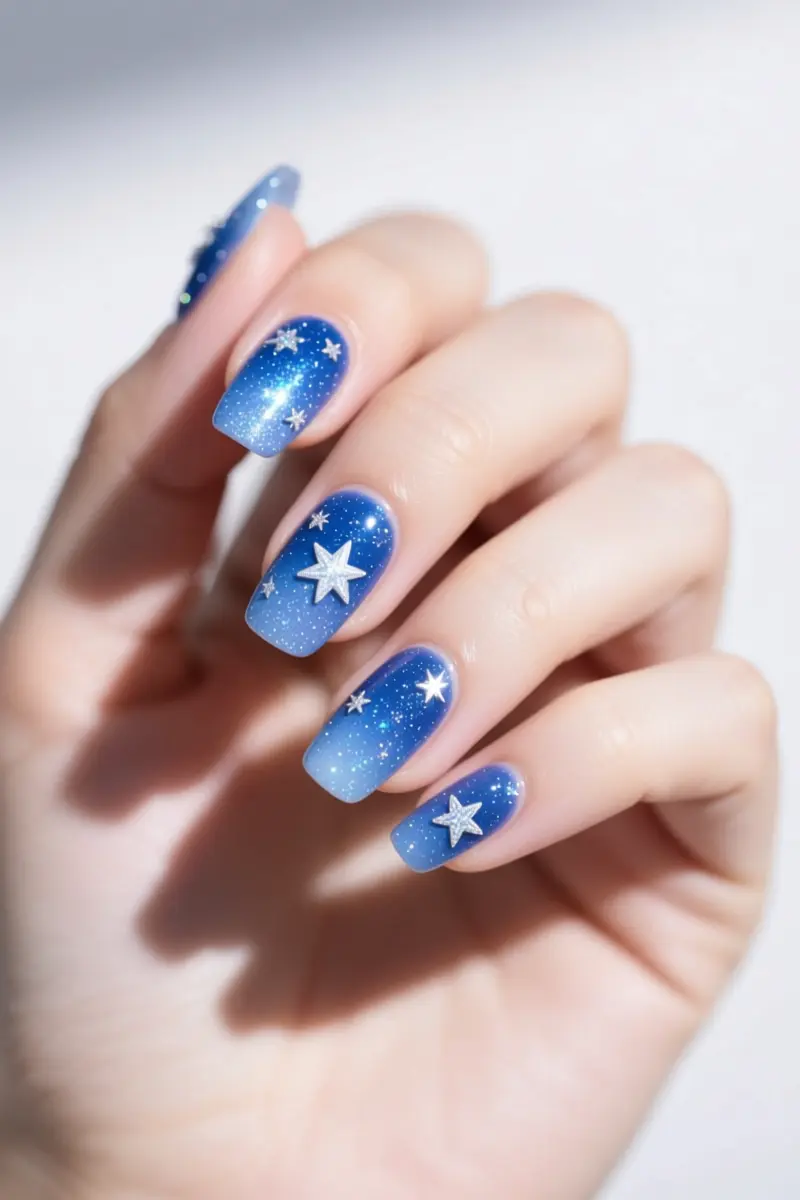 10. Galactic Blue with Star Embellishments