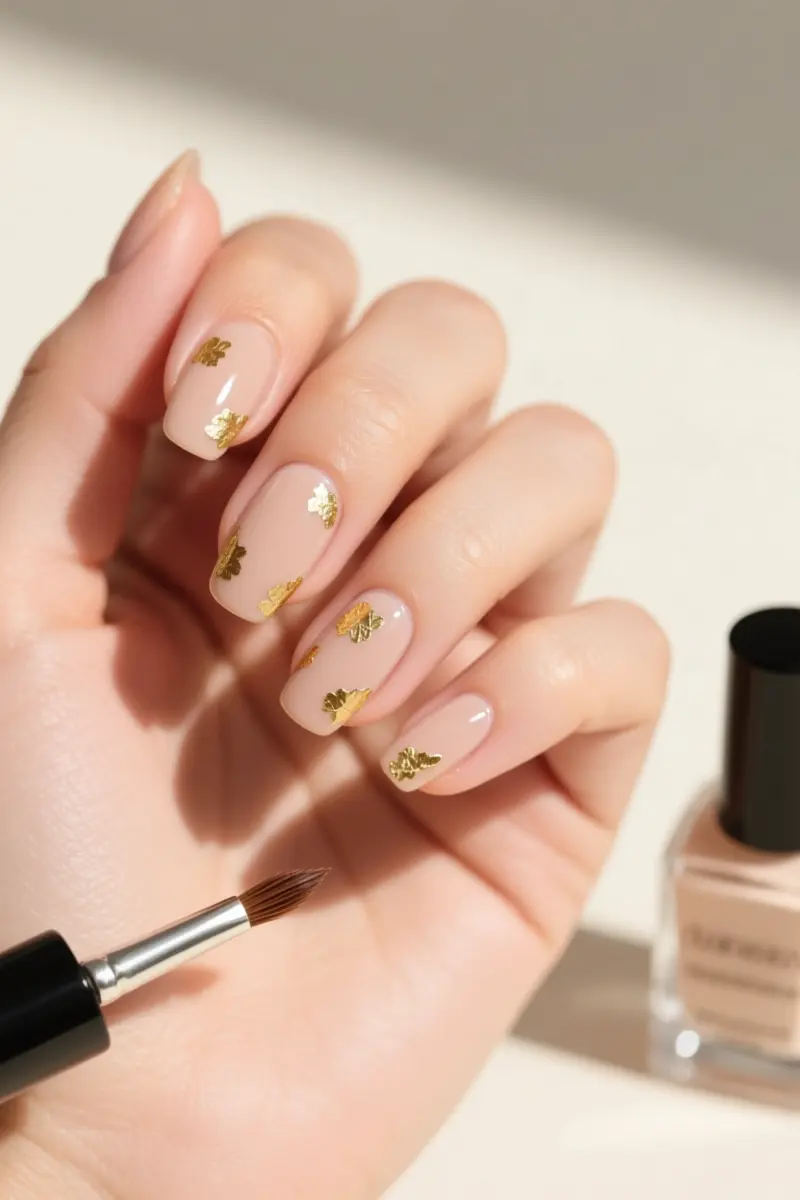 11. Neutral Nudes with Gold Leaf