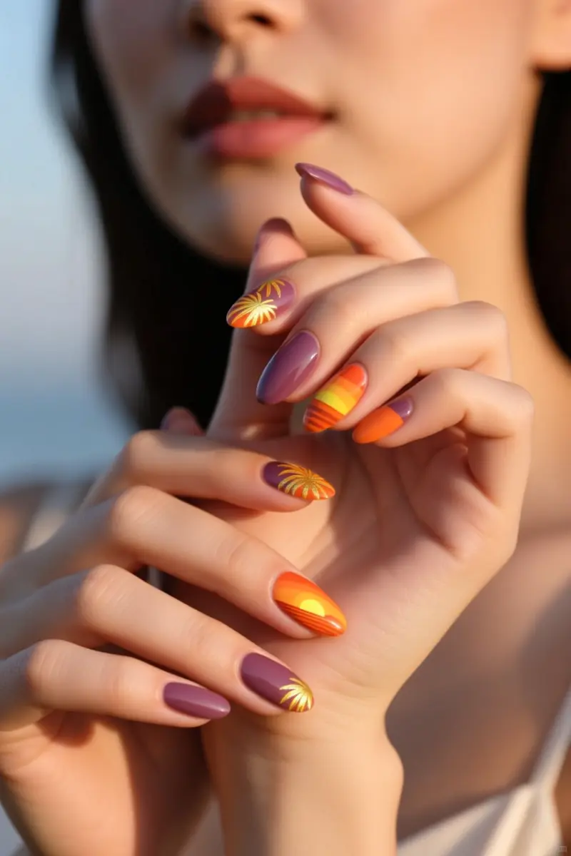 2. Tropical Sunset Hues with a Twist