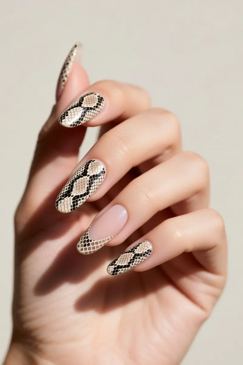3. Chic Snake Skin: Textured & Subtle Gradient