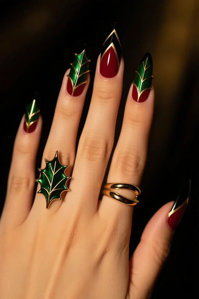 3. Edgy Holly & Ivy: Dark Academia Meets Festive Chic