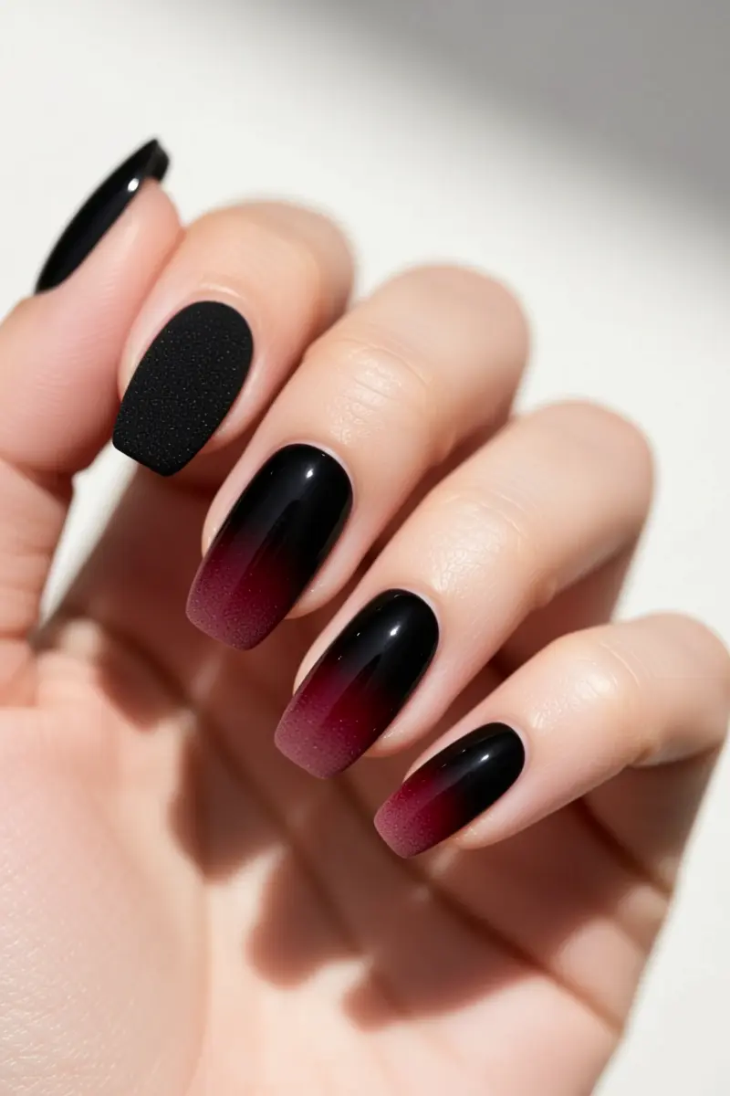 3. Elegant Black Cherry Ombre
