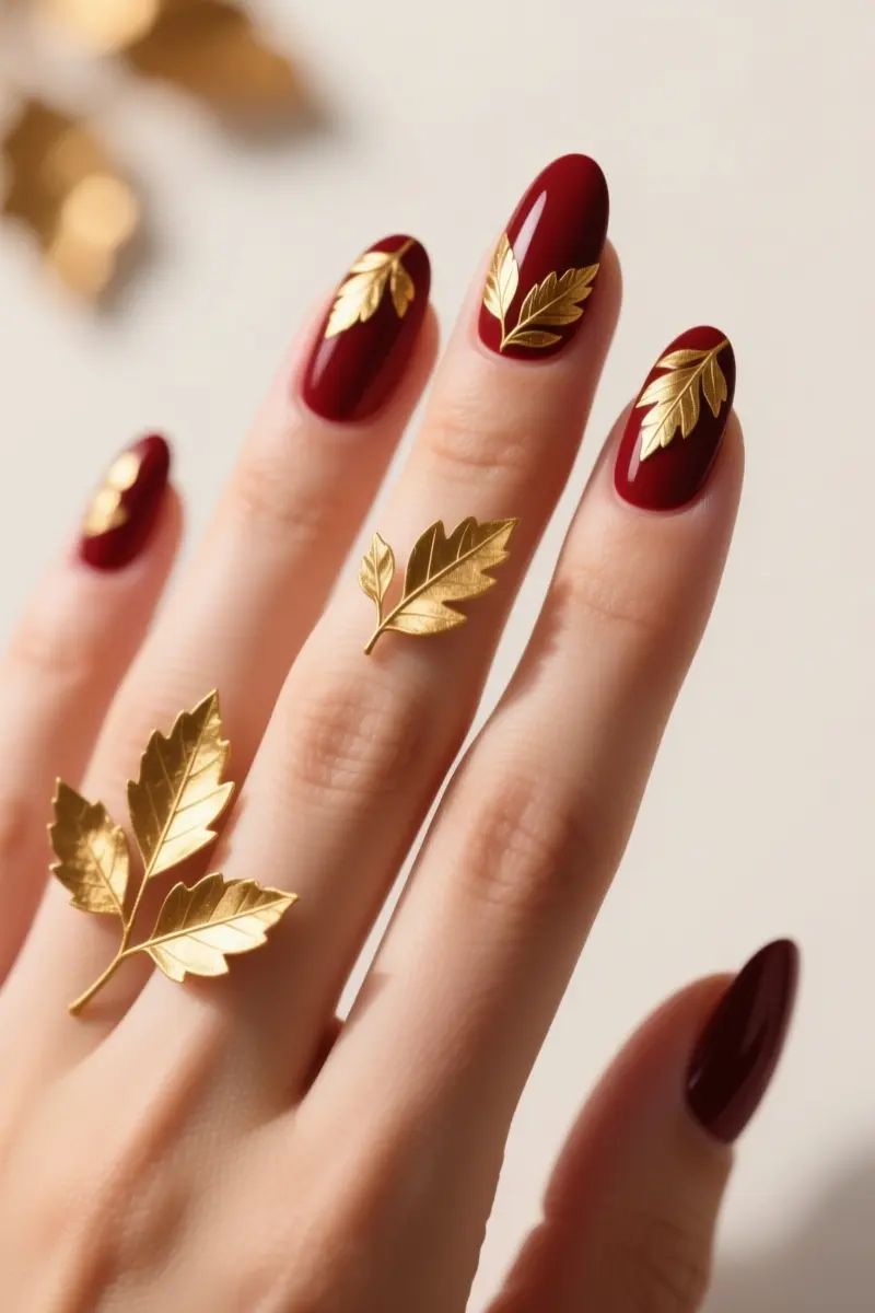 4. Golden Foliage Accents