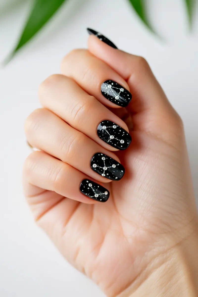 4. Starry Night Black (Constellation Theme)