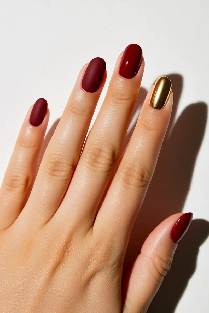5. Matte & Metallic Mix: Contrasting Finishes
