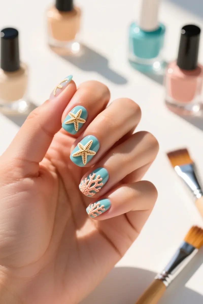 5. Starfish & Coral Motifs