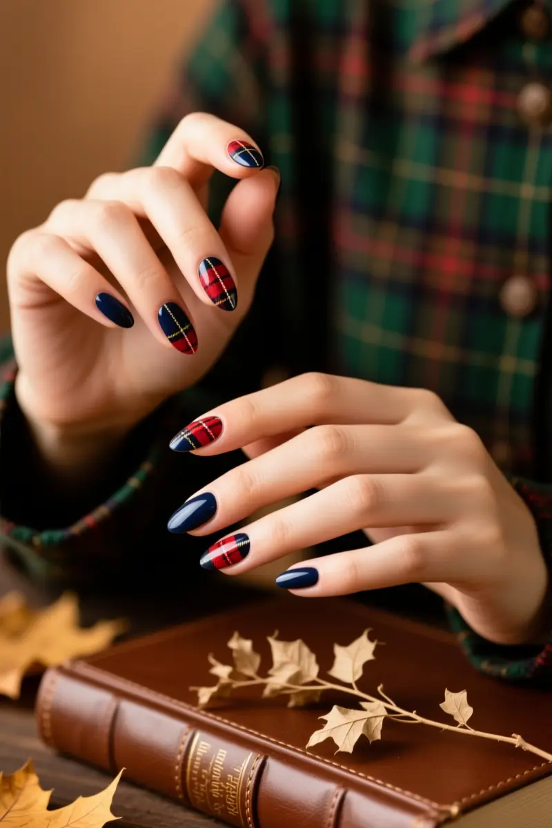 6. Dark Academia Tartan Patterns