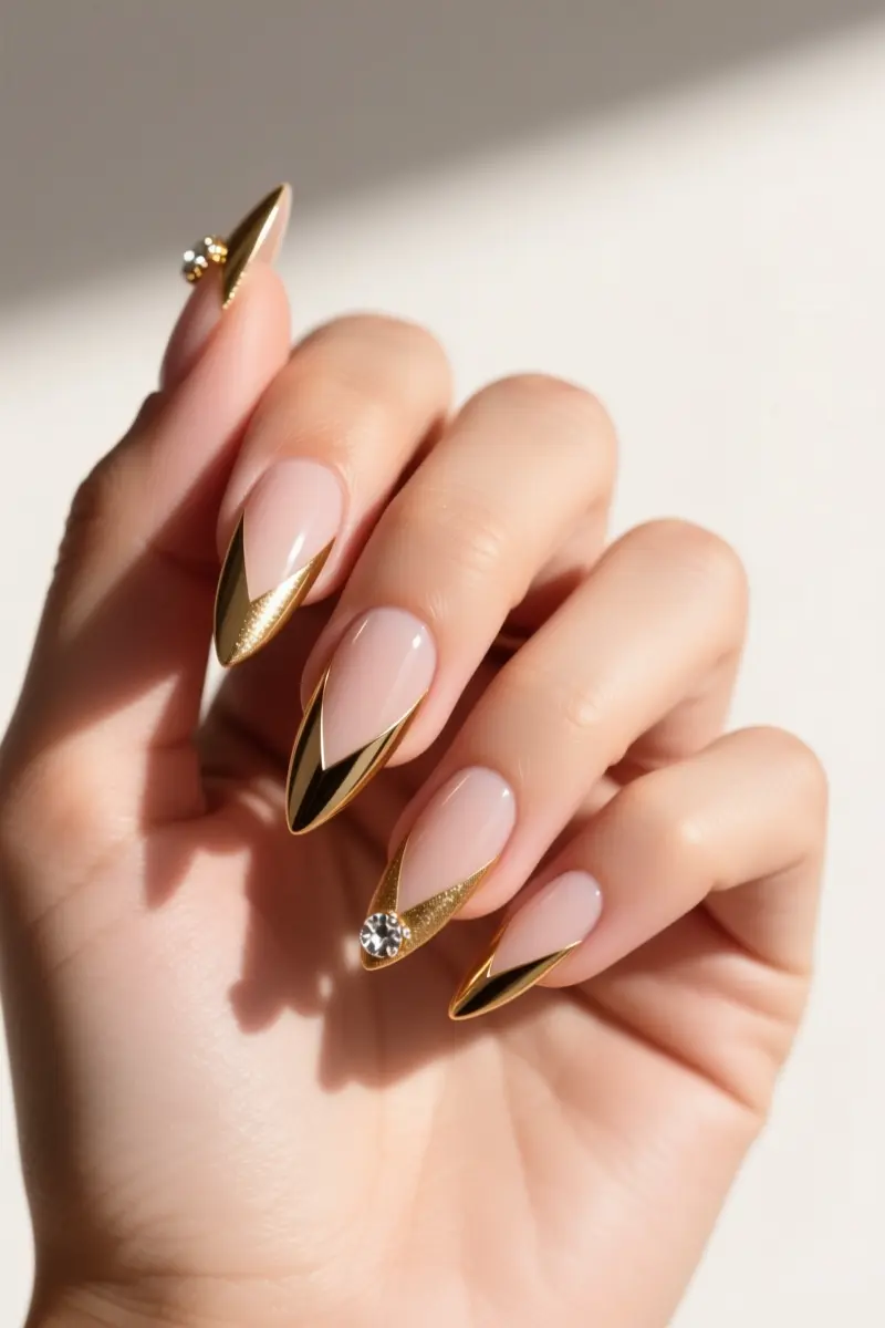 6. Festive French Tips with a Twist: Modernized Classics
