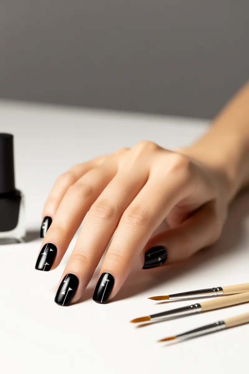 6. Minimalist Black Geometric Patterns