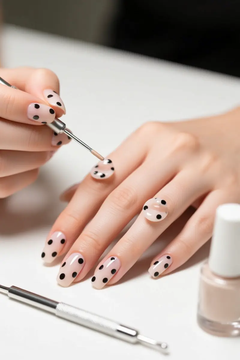 6. Playful Dalmatian Dots: Micro & Irregular Placement