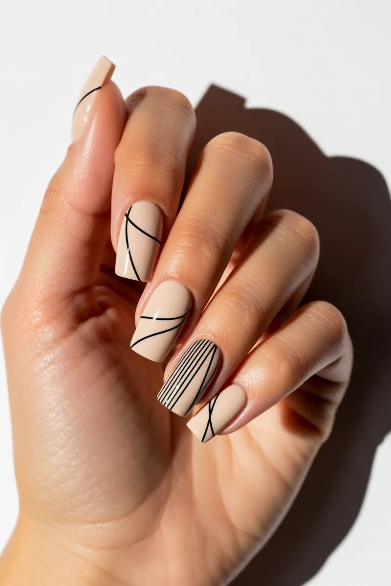 7. Minimalist Black Line Art