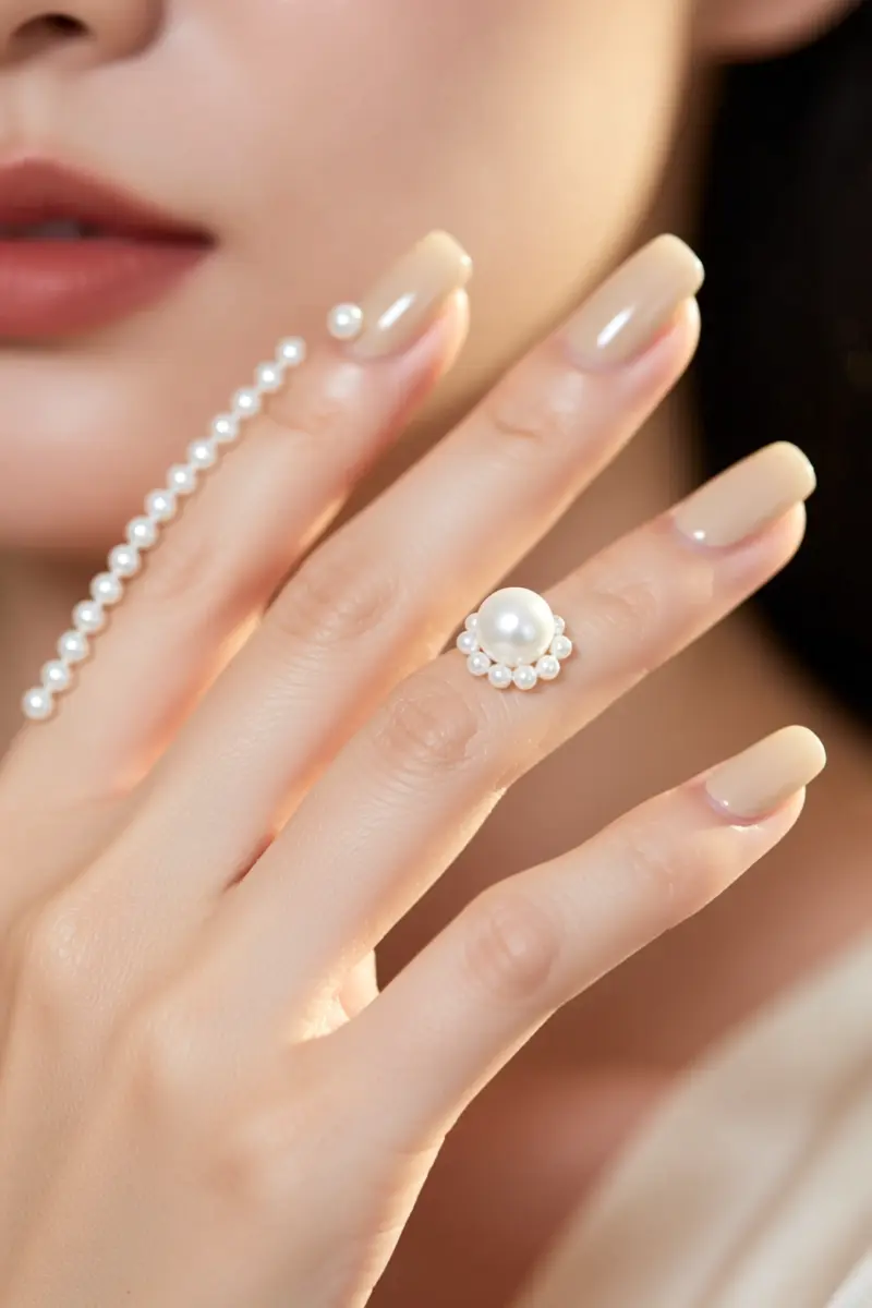 7. Pearl Accents for a Touch of Opulence