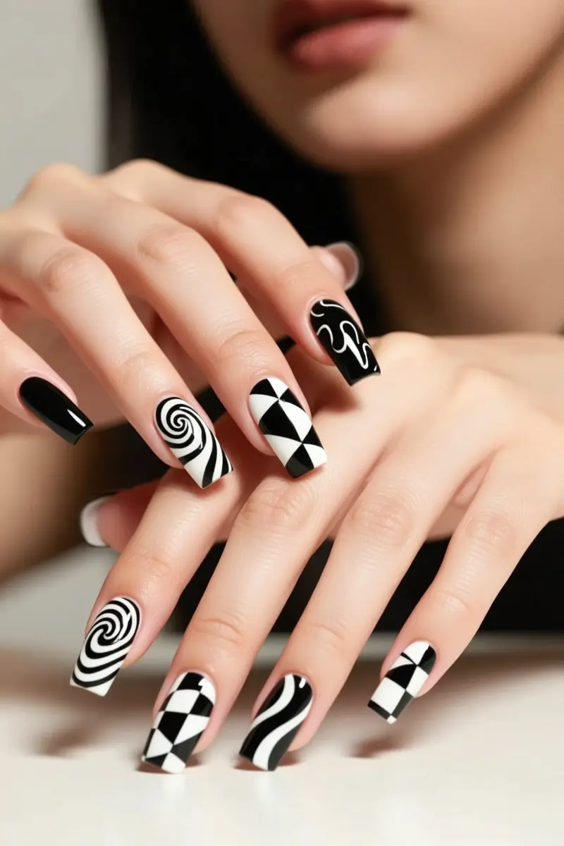 8. Any Shape/Length: Abstract Black & White Art