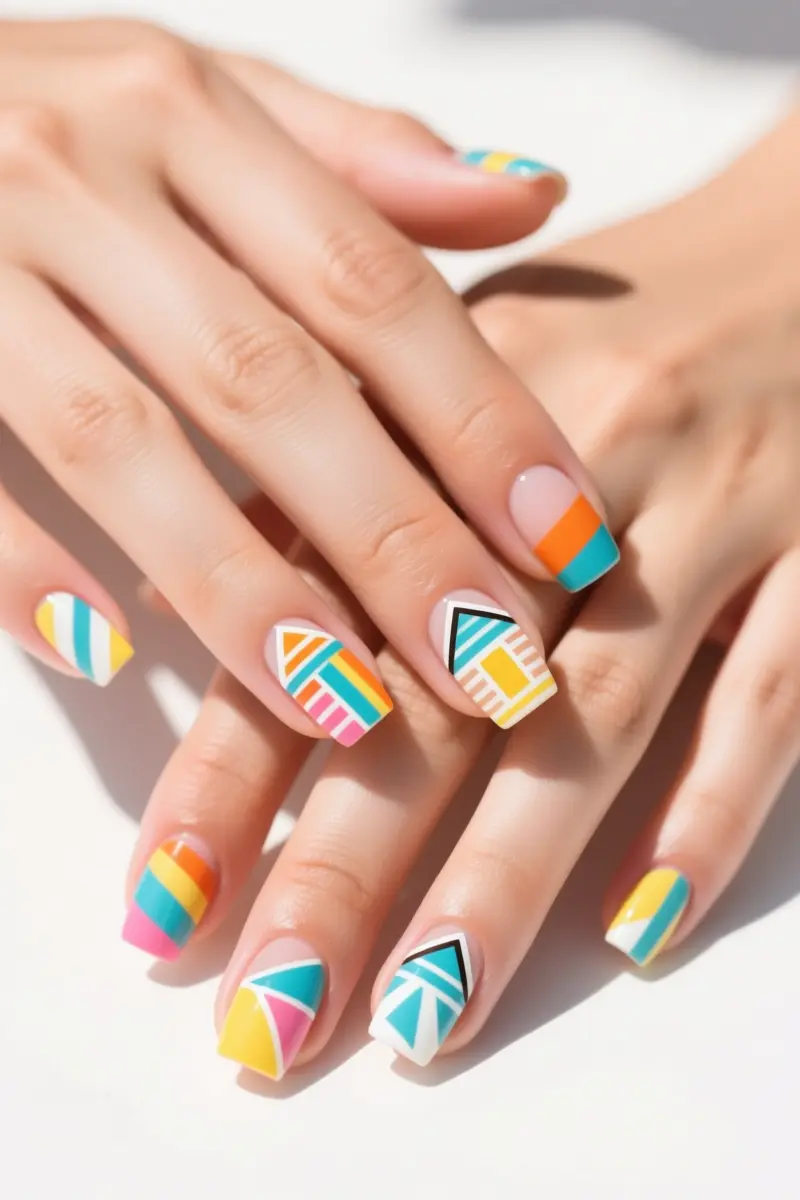 8. Geometric Beach Huts