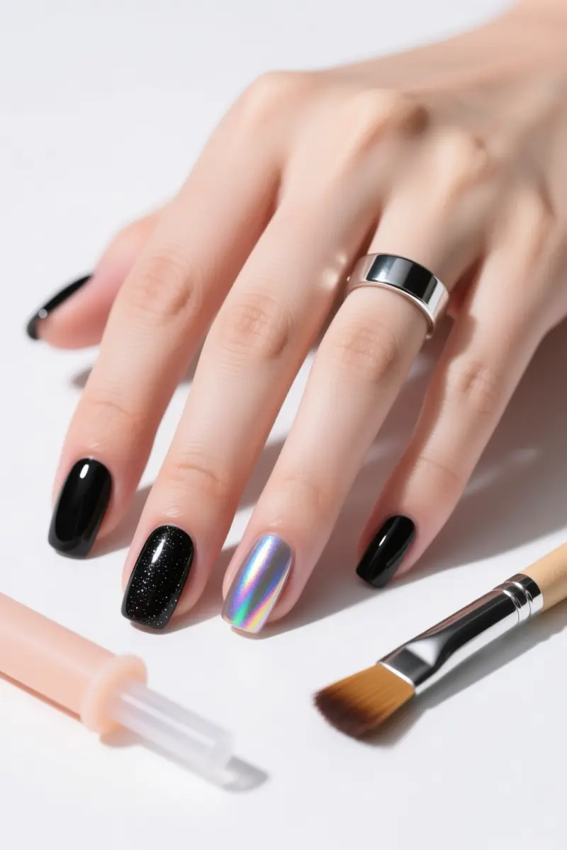 9. Black Holographic or Chrome Finish