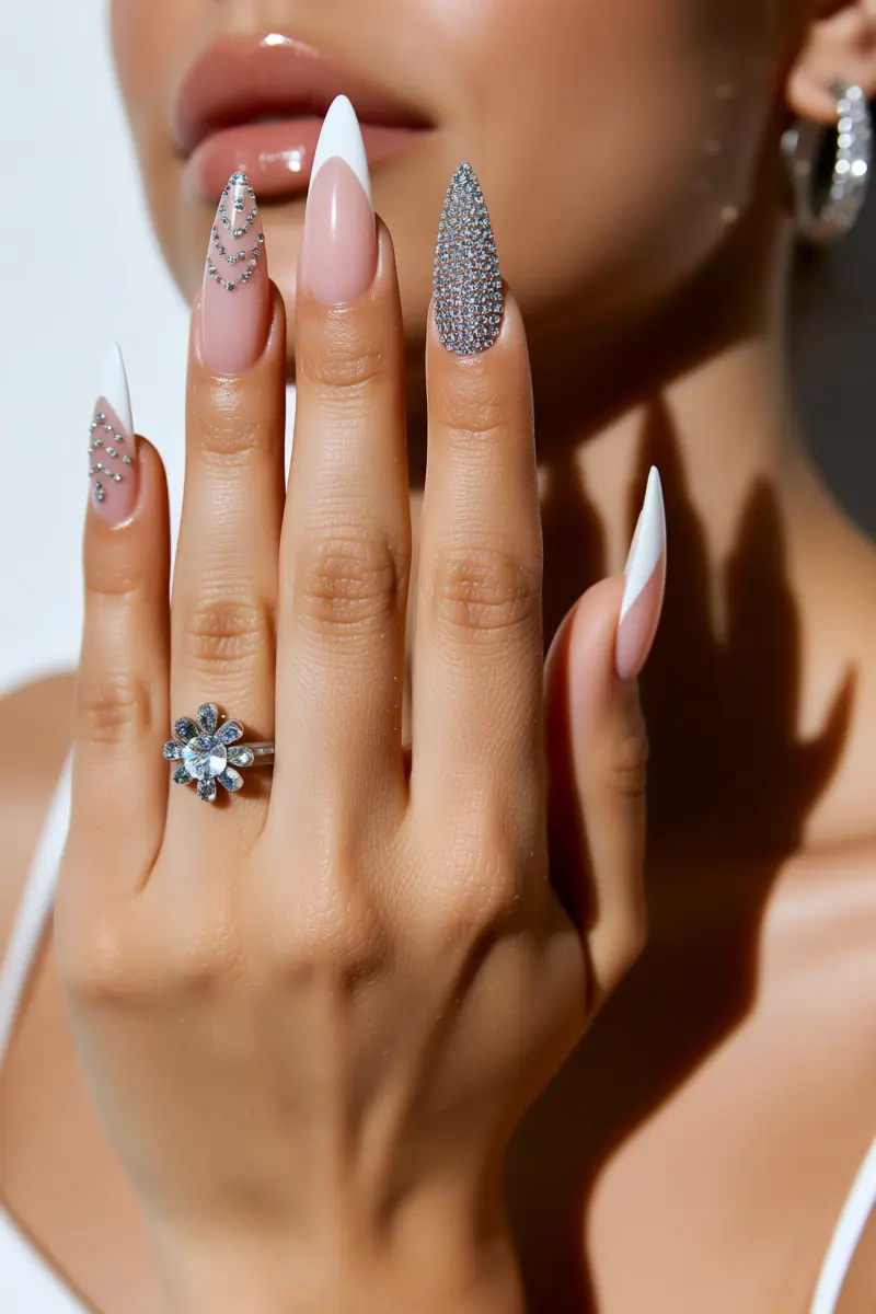 9. Crystal Clusters & Rhinestone Overlays: Bling Factor