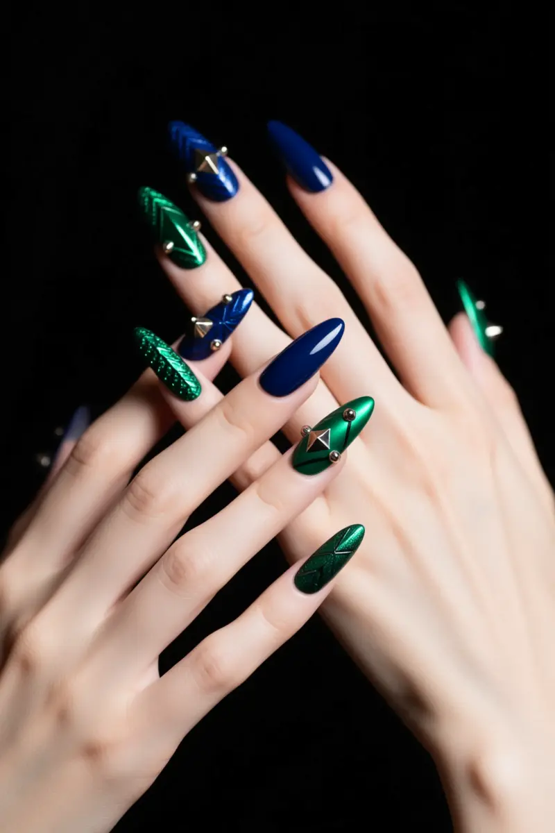 Bold & Edgy Statement Nails: Dark & Dramatic