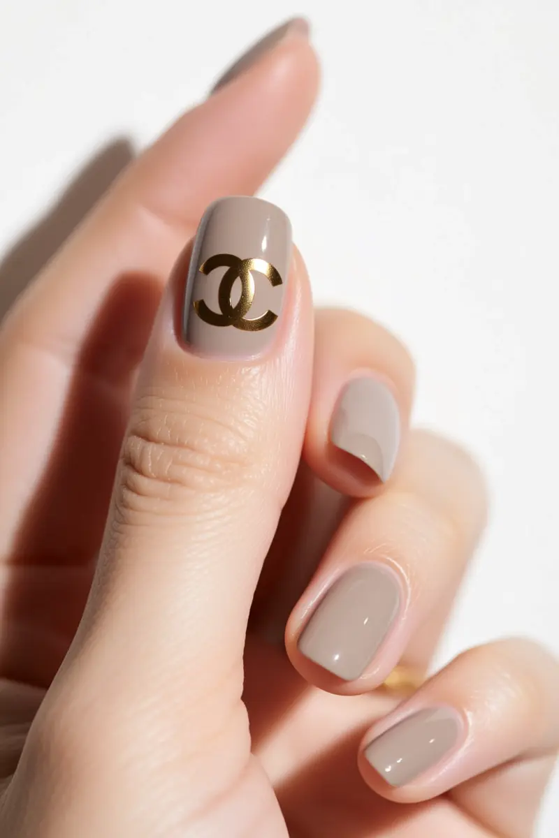 Idea 6: Designer Logo & Brand Inspired Nails