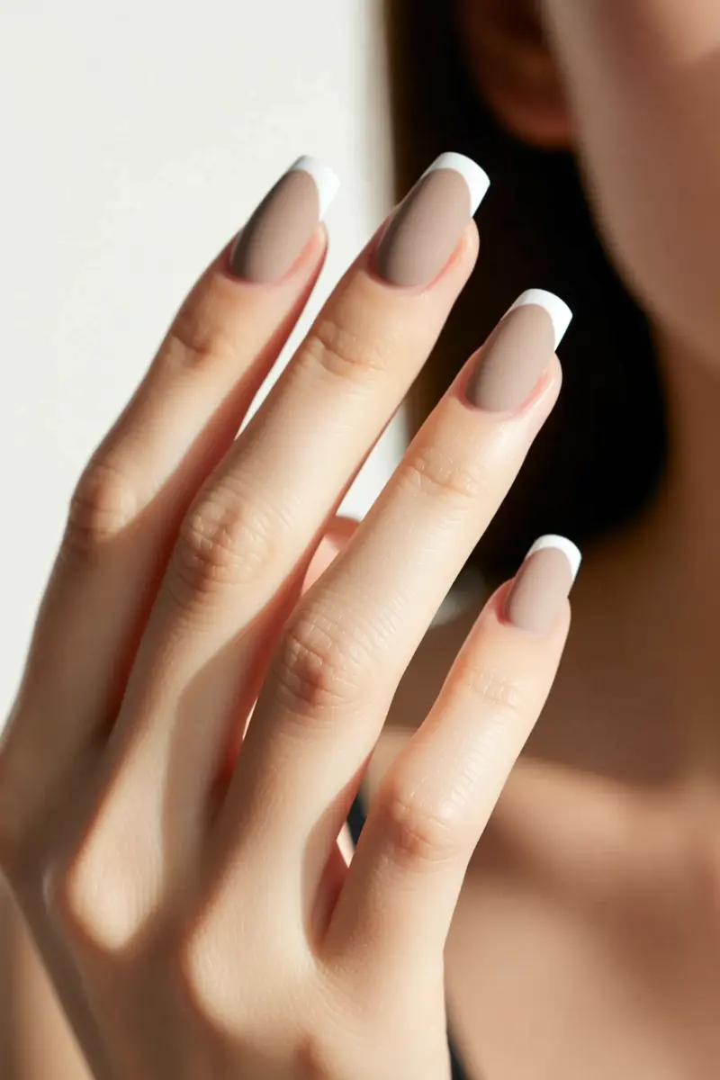 Matte Finish Almond Nails