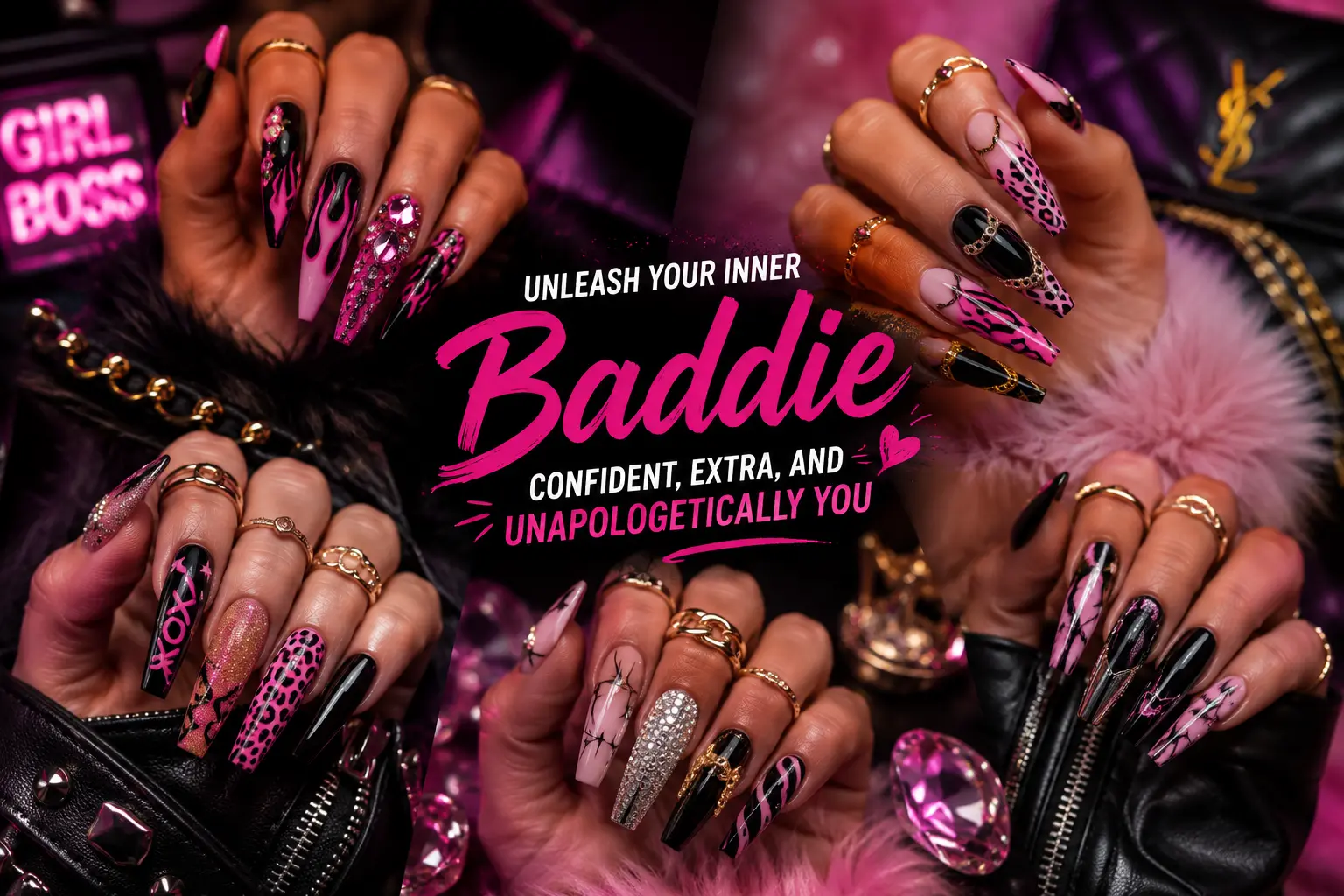 Unleash Your Inner Baddie Confident, Extra, and Unapologetically You Nails