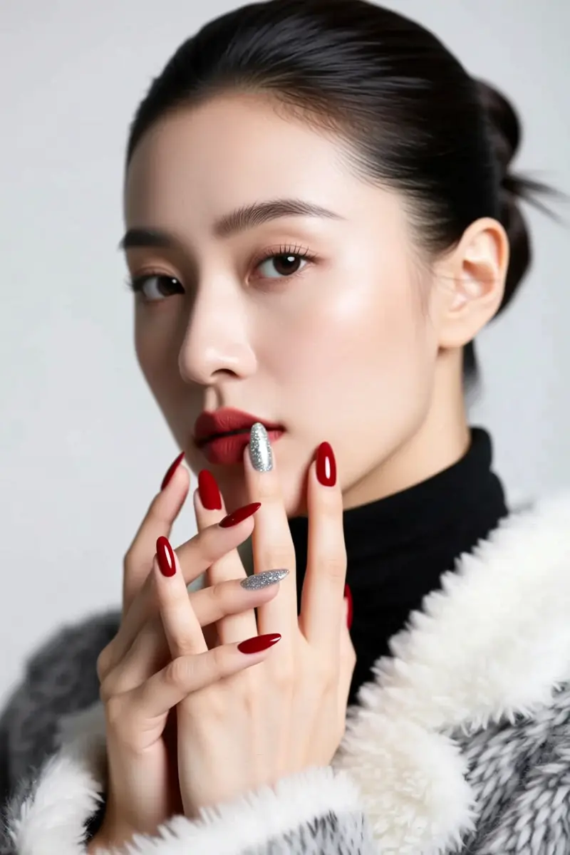 Winter Glamour: Festive & Refined Nail Art