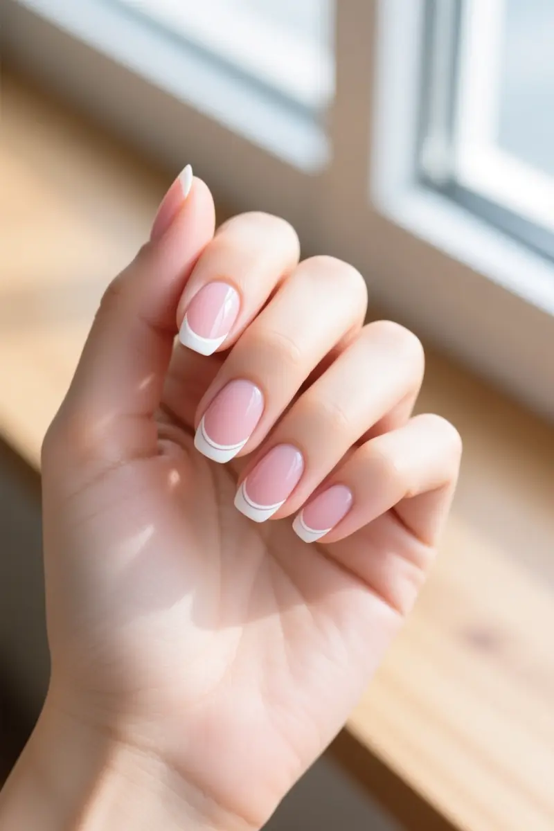 1. The Classy Micro-French Tip