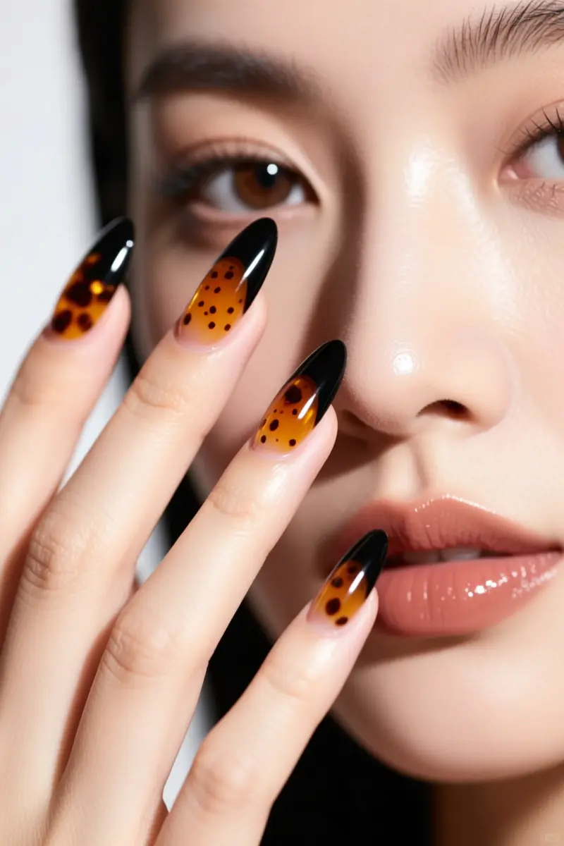 3. Glossy Tortoiseshell and Black Slices