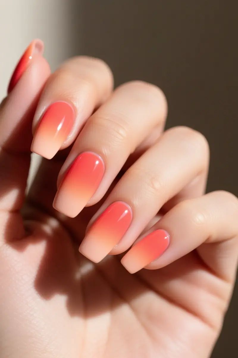 3. Sunset Coral Ombré