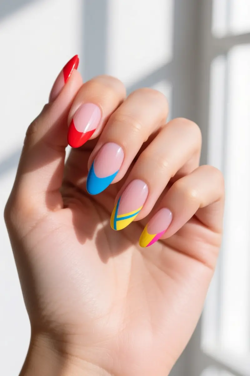 4. Deconstructed Bright French Tips