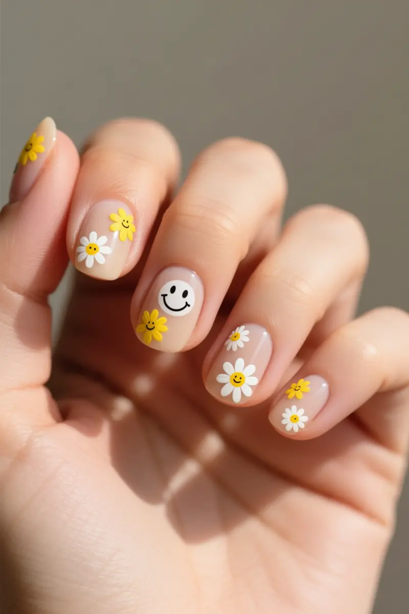 5. Micro-Doodle Daisies and Happy Faces
